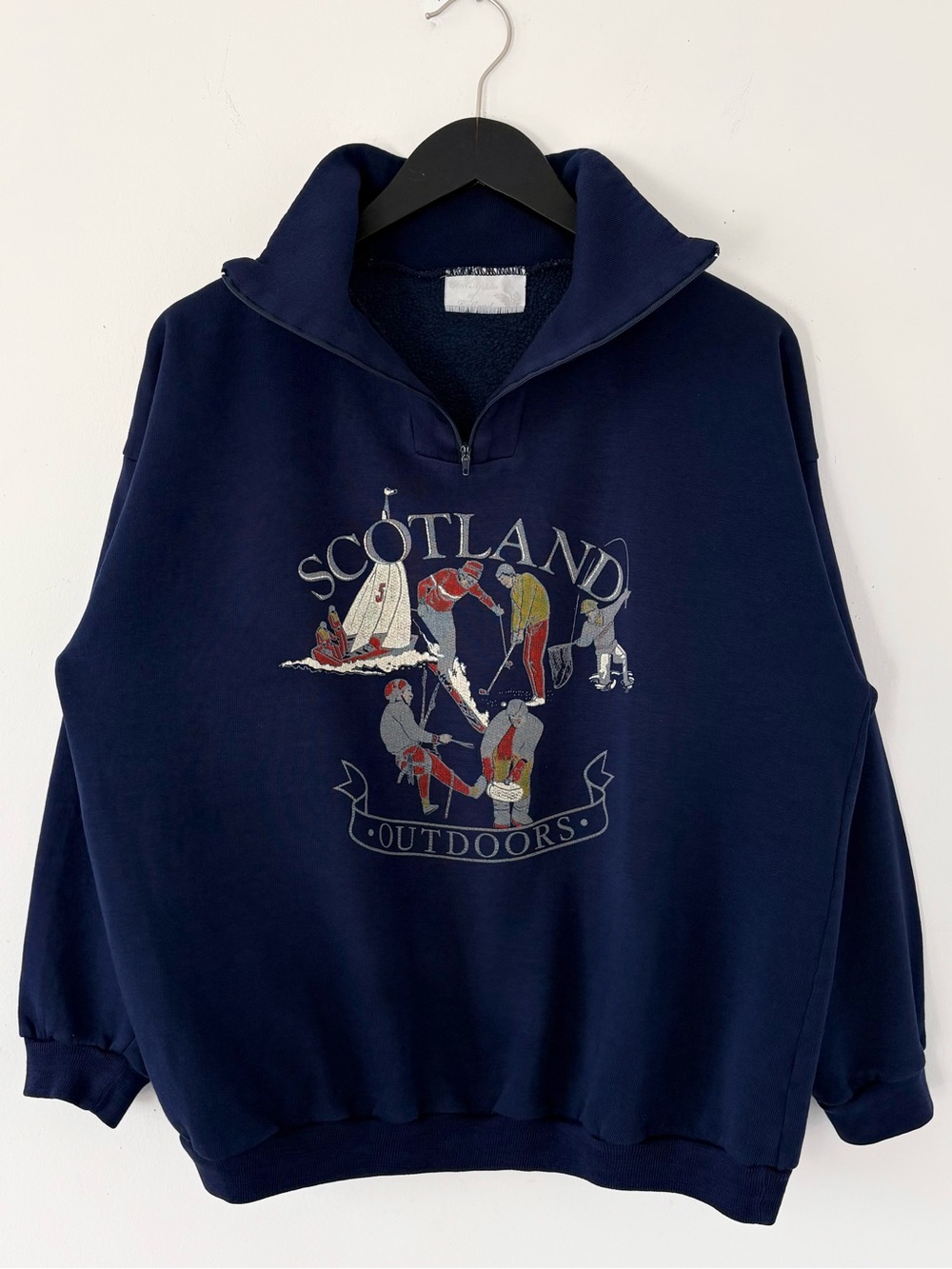 Vintage 1/4 Zip "Scotland Outdoors" Sweatshirt
